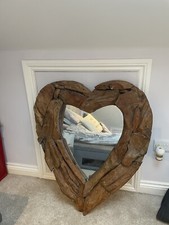  Driftwood Mirror heart handmade