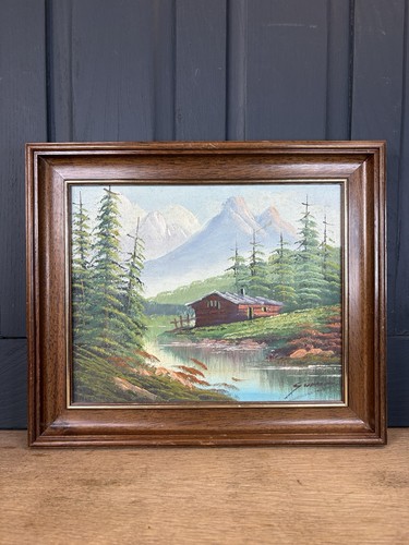 Vintage framed oil painting - vintage,