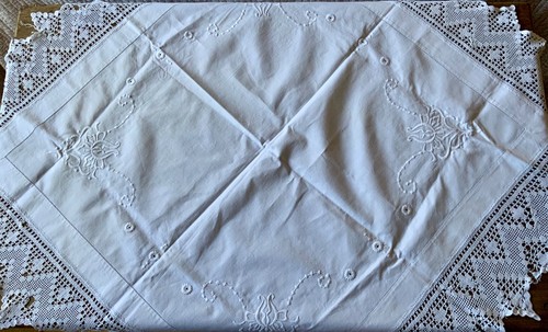 Vintage linen white work - vintage,