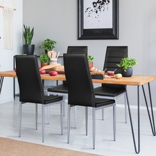 Set of 4 Dining Chairs Accent