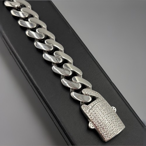 Italian silver cuban curb - italian,