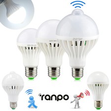 LED PIR Motion Sensor Bulb Sound Sensor Bulbs 3W 5W 7W 9W 12W Stairs Night Light