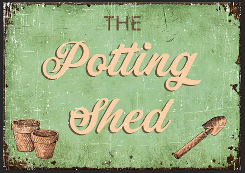 Retro potting shed metal - retro,