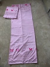 Next Fully Lined Pink Butterfly And Sequin Curtains 135cm x 183cm SET ONE