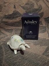 Aynsley Wild Tudor Bone China Tortoise Ornament Boxed