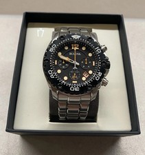 Men’s Bulova Sea King 98B244 Brushed Stainless Steel Wrist Watch