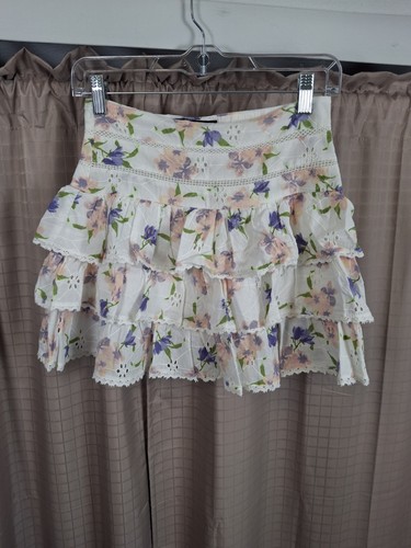 Zara white ruffled tiered - ruffled, mini