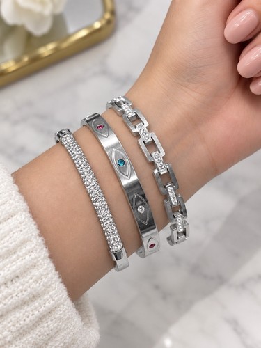 Pieces bangles set silver - set, in