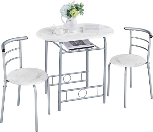 Black dining table set compact - black,