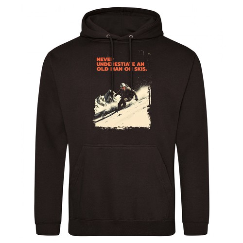 Funny old man skiing - funny,