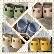 5 Pairs Dinkum Shoes Cabbage Patch Kids Compatible Yellow Rose Cream Blue Green