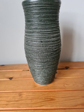 Large Poole Pottery Vase - Wire Cut Striated Design Alan White Atlantis Interest