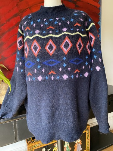 Fair isle knit high neck - isle,