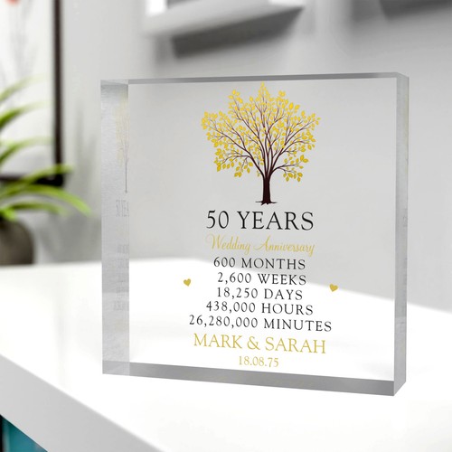Personalised golden 50th - personalised,