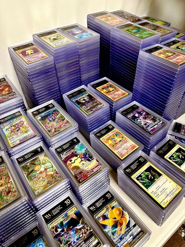 Lot graded pokemon card - of,