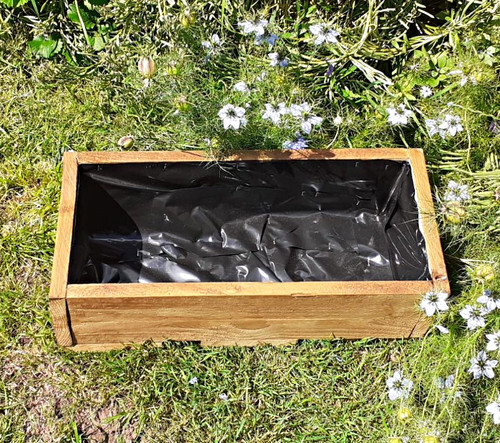 Wood rectangular window box - wood,