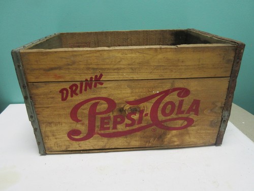 Large vintage pepsi cola - large, wood