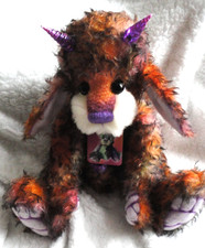 Ooak artist bear monster one - artist,