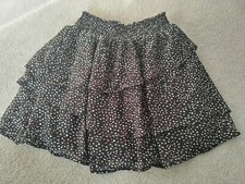 Girls Layered Black Patterned