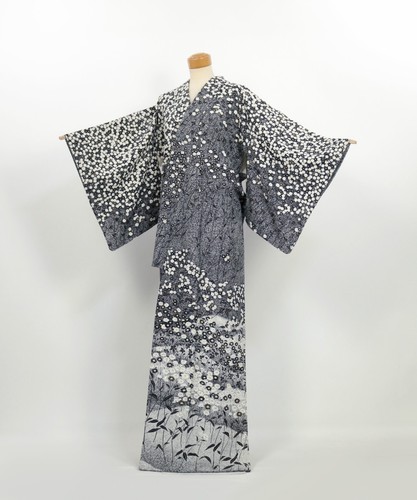 Vintage silk houmongi kimono - vintage,