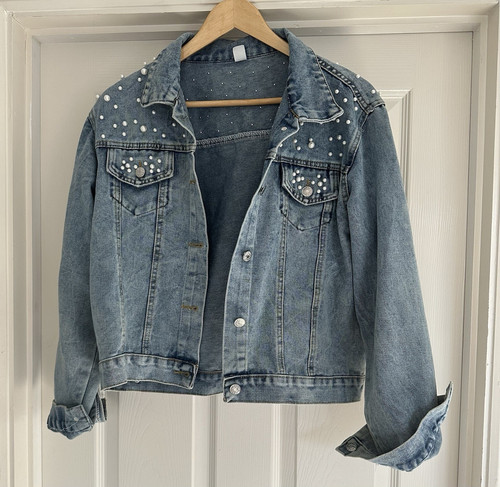 Women blue studded - blue, denim