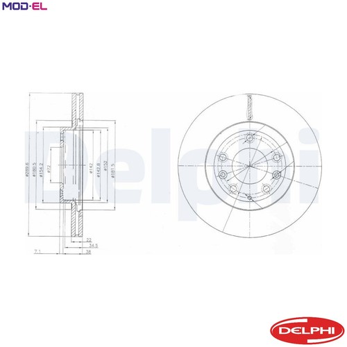 Brake disc bg4141 for mazda - bg4141,