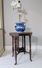 Antique mahogany octagonal - antique,