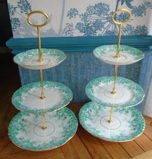 2 x 3 tier china cake stands