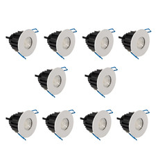 10 x Job Lot KSR FireBreak QR5 5W LED Dimmable Downlight 4000K KSRFRD381 White