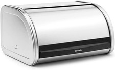 Brabantia Matt Steel Stainless Steel Bread Bin | Medium