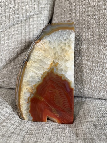 Red agate geode - red,