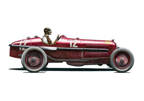 Tazio nuvolari alfa - nuvolari,, romeo