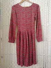 Joe Browns size 6 rust red mix dress with self tie belt in very good condition