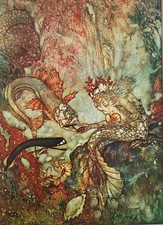 Edmund Dulac Mounted Vintage