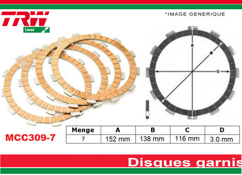 Pack clutch trim discs - pack, 7