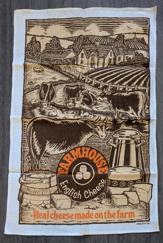 Vintage farmhouse tea towel - tea,