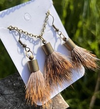 Taxidermy Muntjac Fur Necklace Earrings Jewellery Set Bronze Handmade 💝