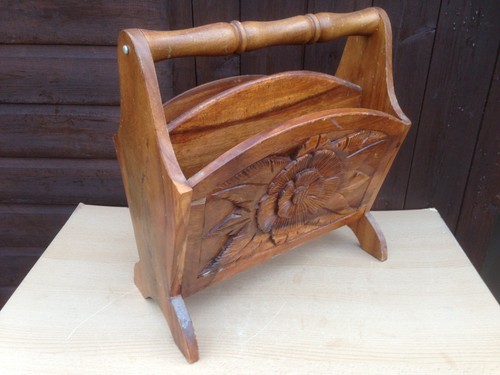 Vintage hand carved magazine - hand,