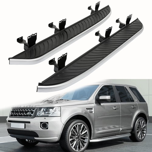 Black silver side steps - side,