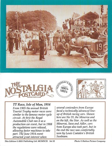 Postcard race isle man - postcard, of