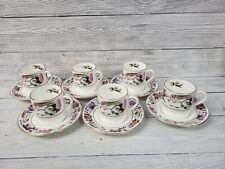 Minton Donovan Bird S.769 Bone China Coffee/Tea Cup & Saucer X6 Floral Print.PWM