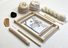 Handwoven Wall Hanging Kit - Beginner Loom Weaving Project Boho Wall Art DIY