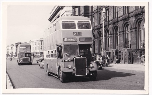 Vintage liverpool bus postcard - liverpool,