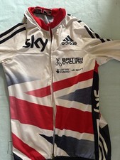 Adidas Men’s Short Sleeve Cycling Top Team Sky Britain Size Medium ￼￼