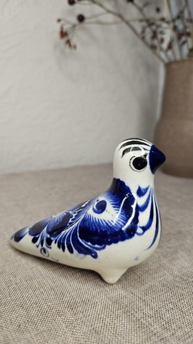 Tonala pottery bird blue - pottery,