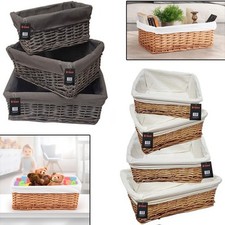 WICKER WILLOW STORAGE BASKETS LINING CHRISTMAS GIFT MAKE YOUR OWN HAMPER LARGE