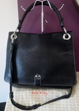 ORLA KIELY LARGE BLACK LEATHER