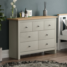 SALE Chest of Drawers 7 Drawer Sideboard Clothes Bedroom Storage Furniture Grey 