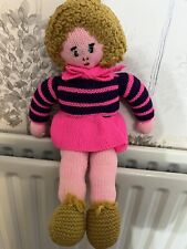 hand knitted rag doll Vintage