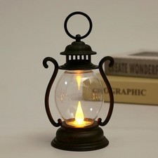 Retro Led Lantern Battery Powered Decorative Night Light Tent Light For Camping